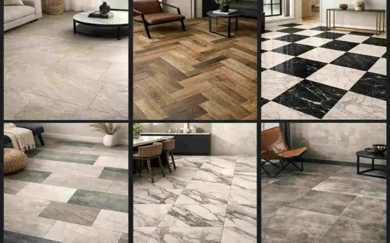 a rectangular floor tile