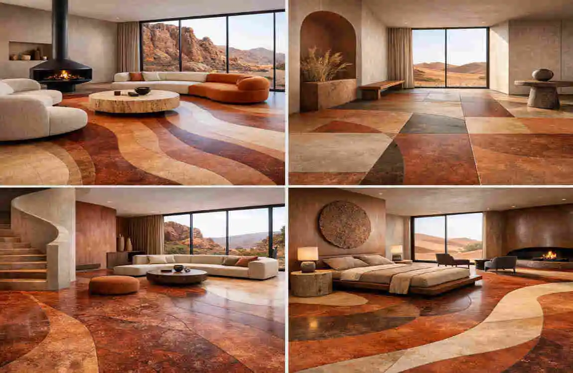 red desert flooring for house