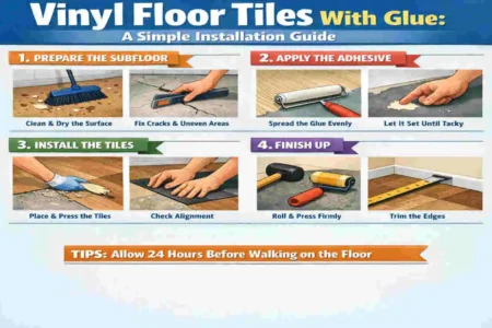 how to install vinyl floor tiles with glue