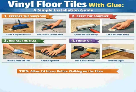 how to install vinyl floor tiles with glue