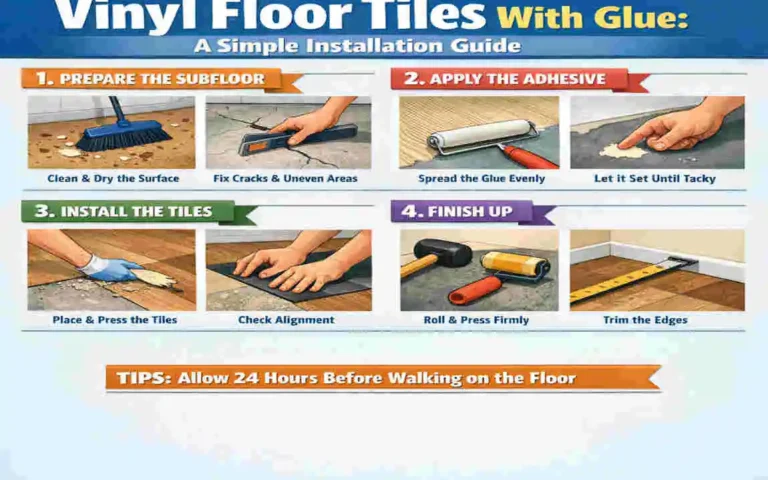 how to install vinyl floor tiles with glue