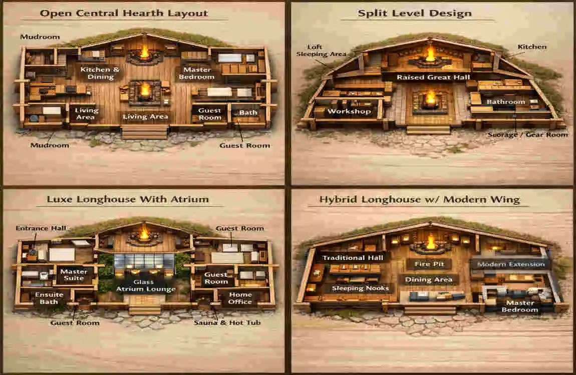 modern viking longhouse floor plan