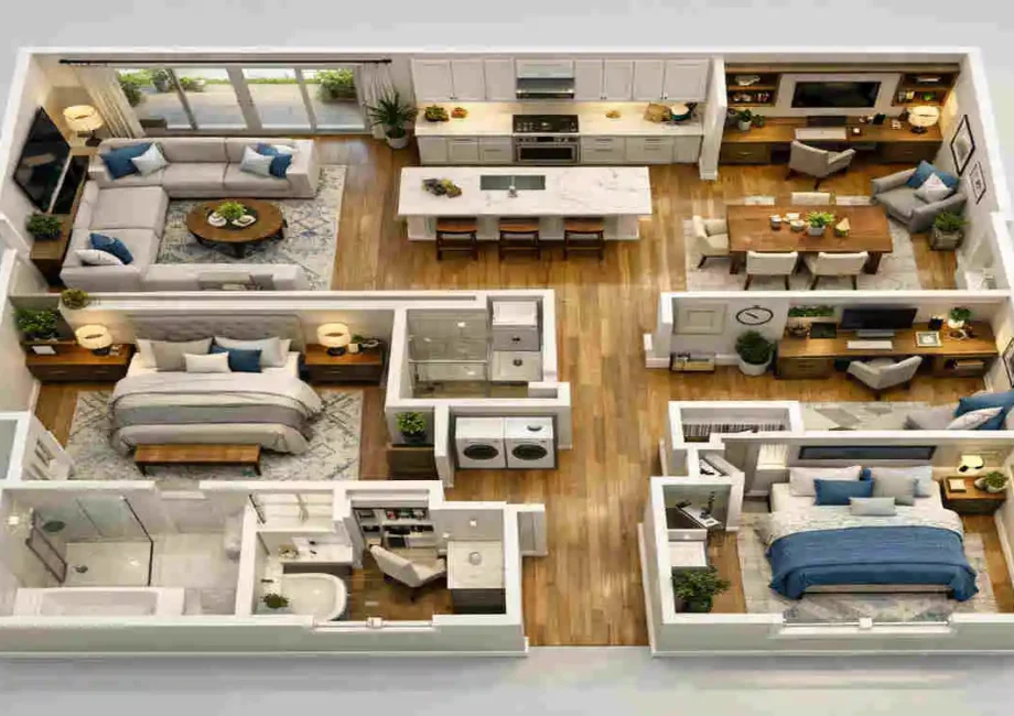 Harvard Floor Plan at Home