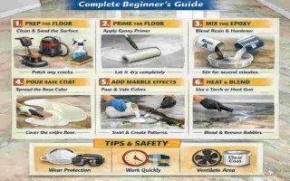 how to do marble epoxy floor