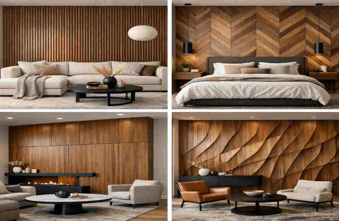 wood flooring on walls ideas