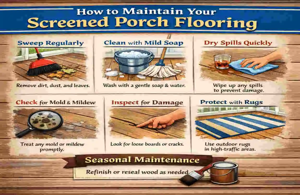 what is the best flooring for screened porch