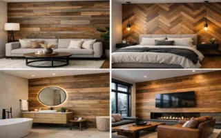 wood flooring on walls ideas