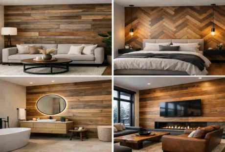 wood flooring on walls ideas