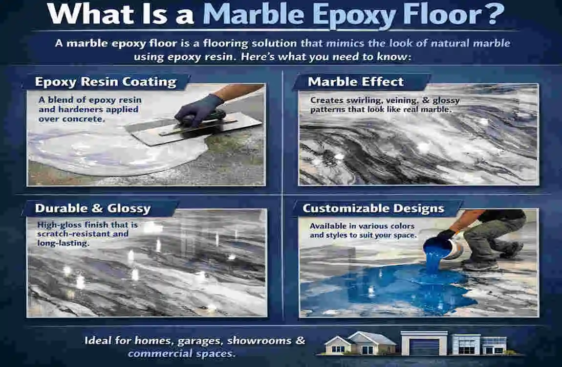 how to do marble epoxy floor