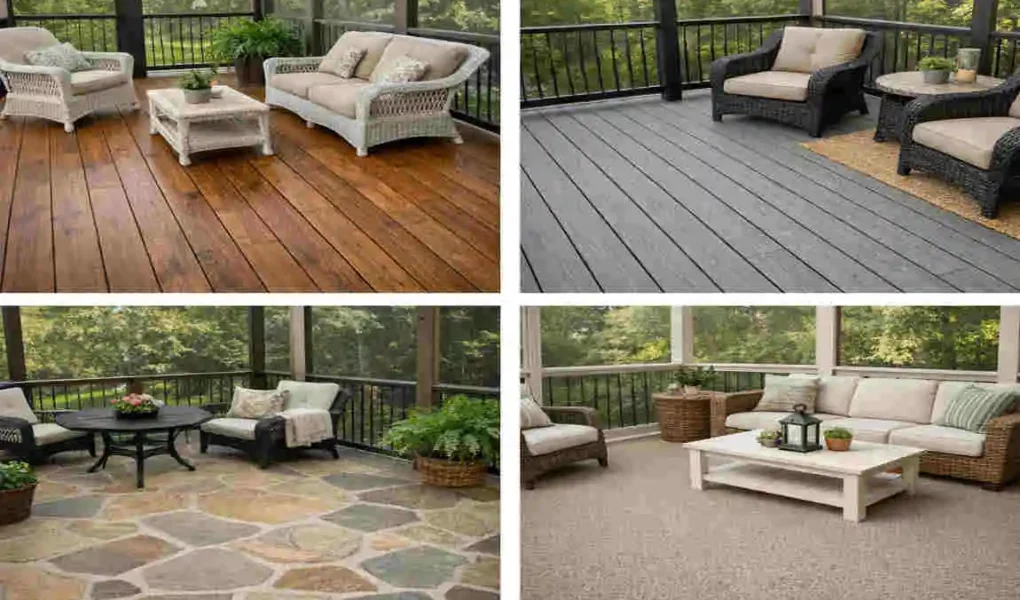 what is the best flooring for screened porch