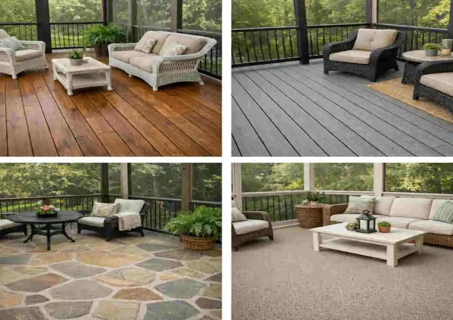 what is the best flooring for screened porch