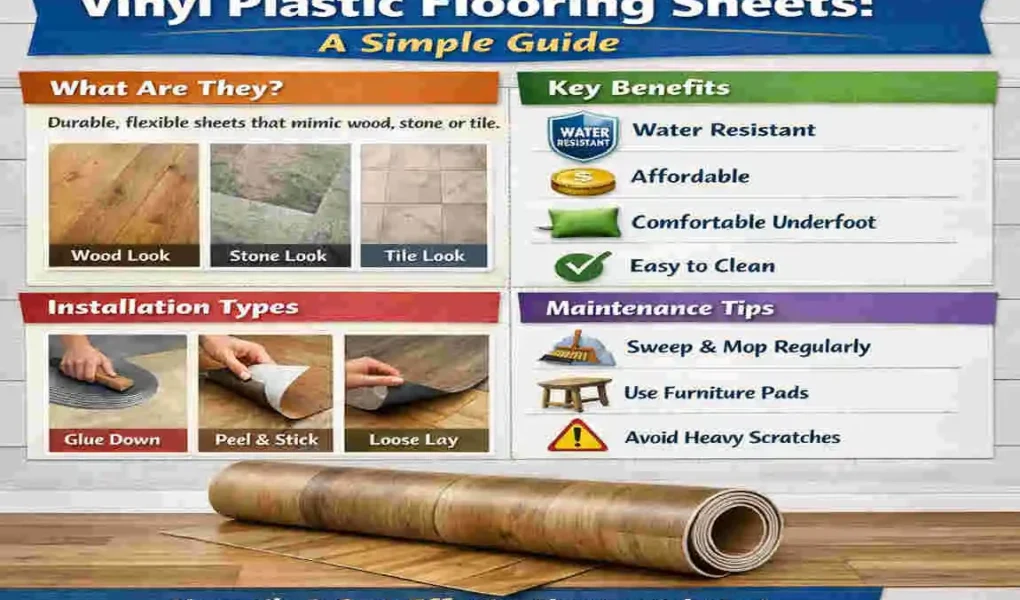 Vinyl Plastic Flooring Sheets: