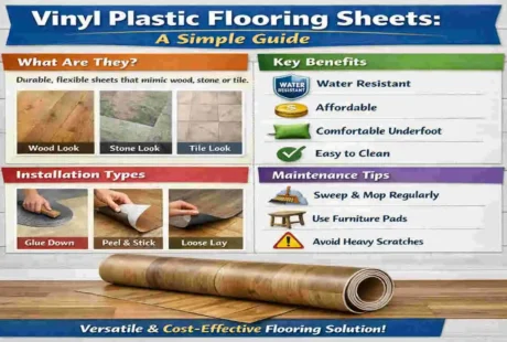 Vinyl Plastic Flooring Sheets: