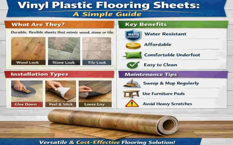 Vinyl Plastic Flooring Sheets: