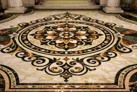 custom marble floor asthies designs