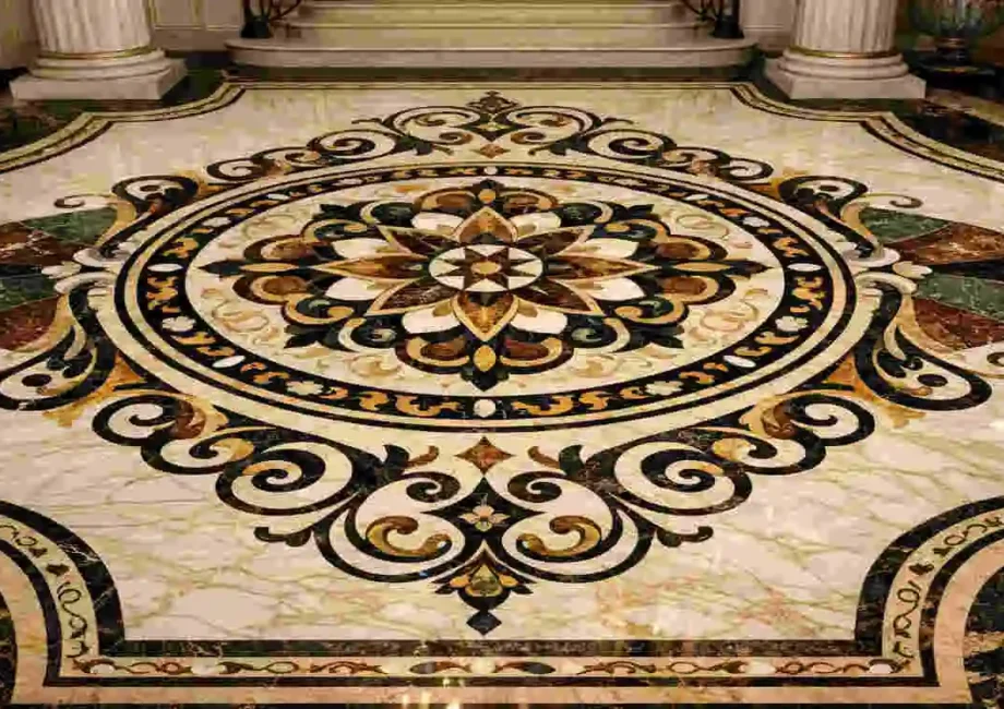 custom marble floor asthies designs