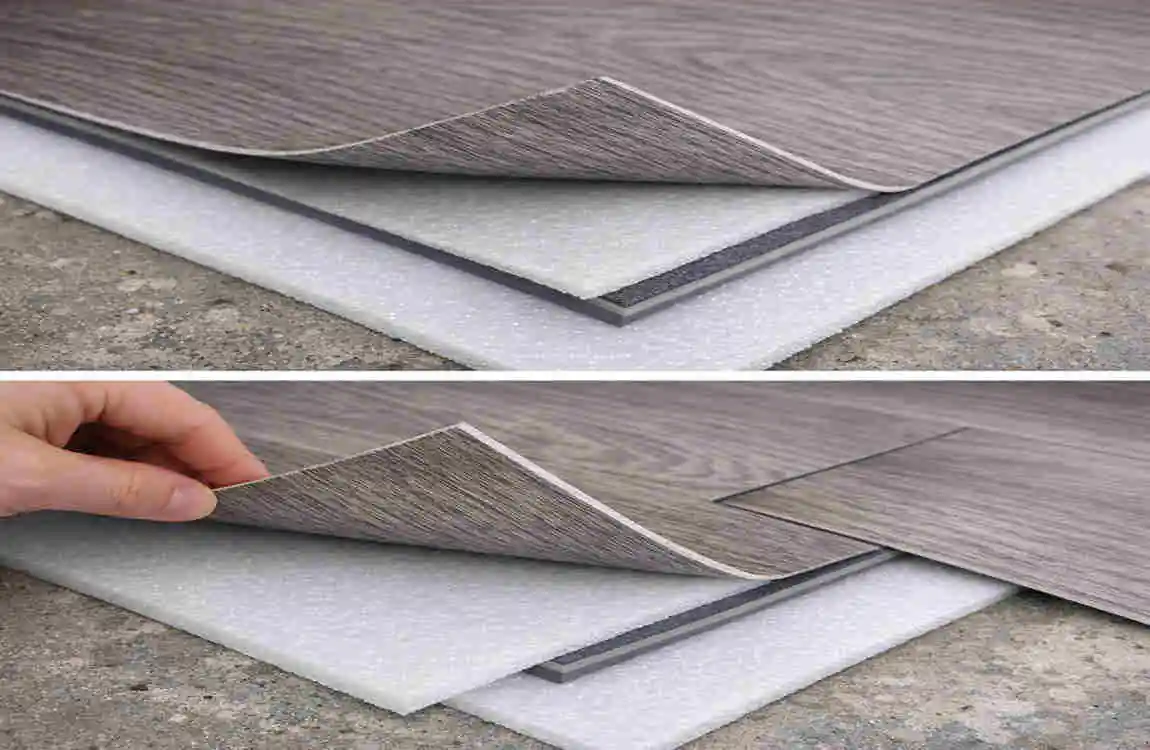 plastic under vinyl flooring