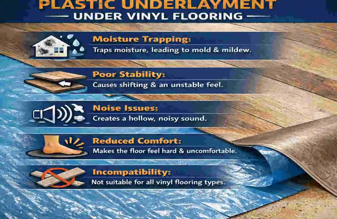 plastic under vinyl flooring