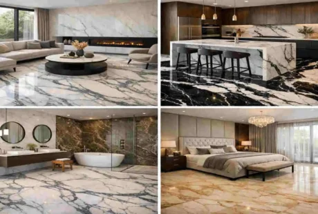 marble floor all room by room
