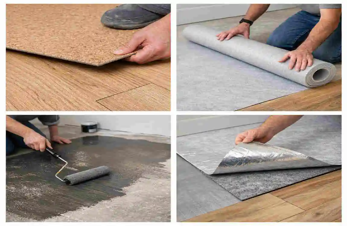 plastic under vinyl flooring