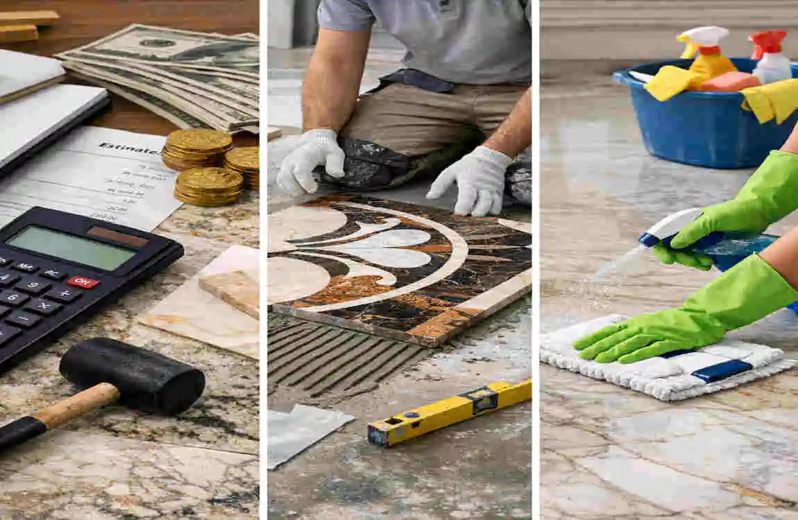 custom marble floor asthies designs