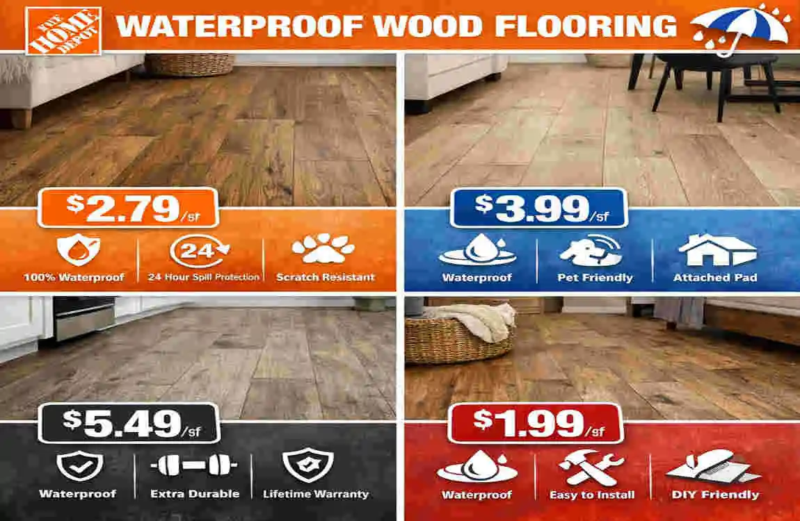 home depot wood flooring waterproof