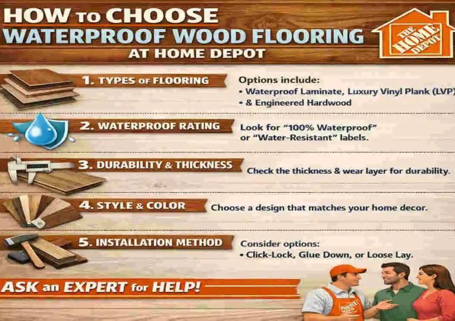 home depot wood flooring waterproof