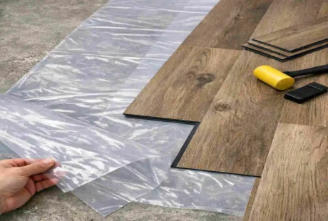 plastic under vinyl flooring