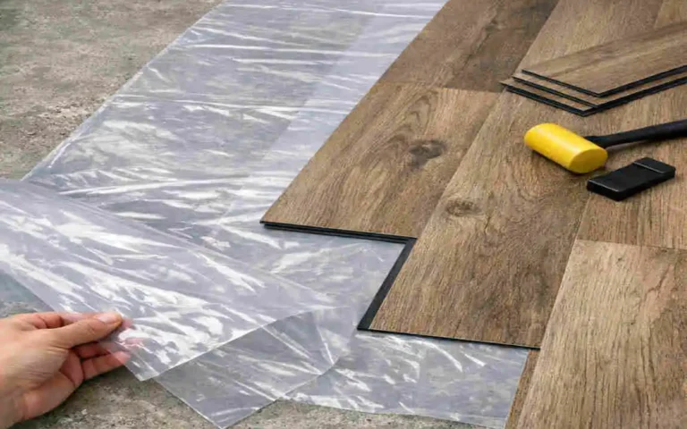 plastic under vinyl flooring
