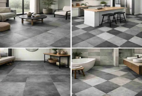 grey square vinyl floor tiles